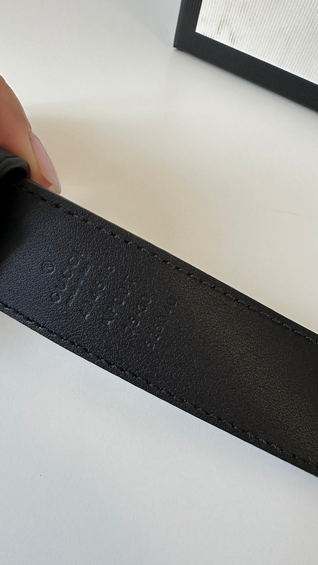 Gucci – Cintura GG Marmont in Pelle Nera, ca. 2010s