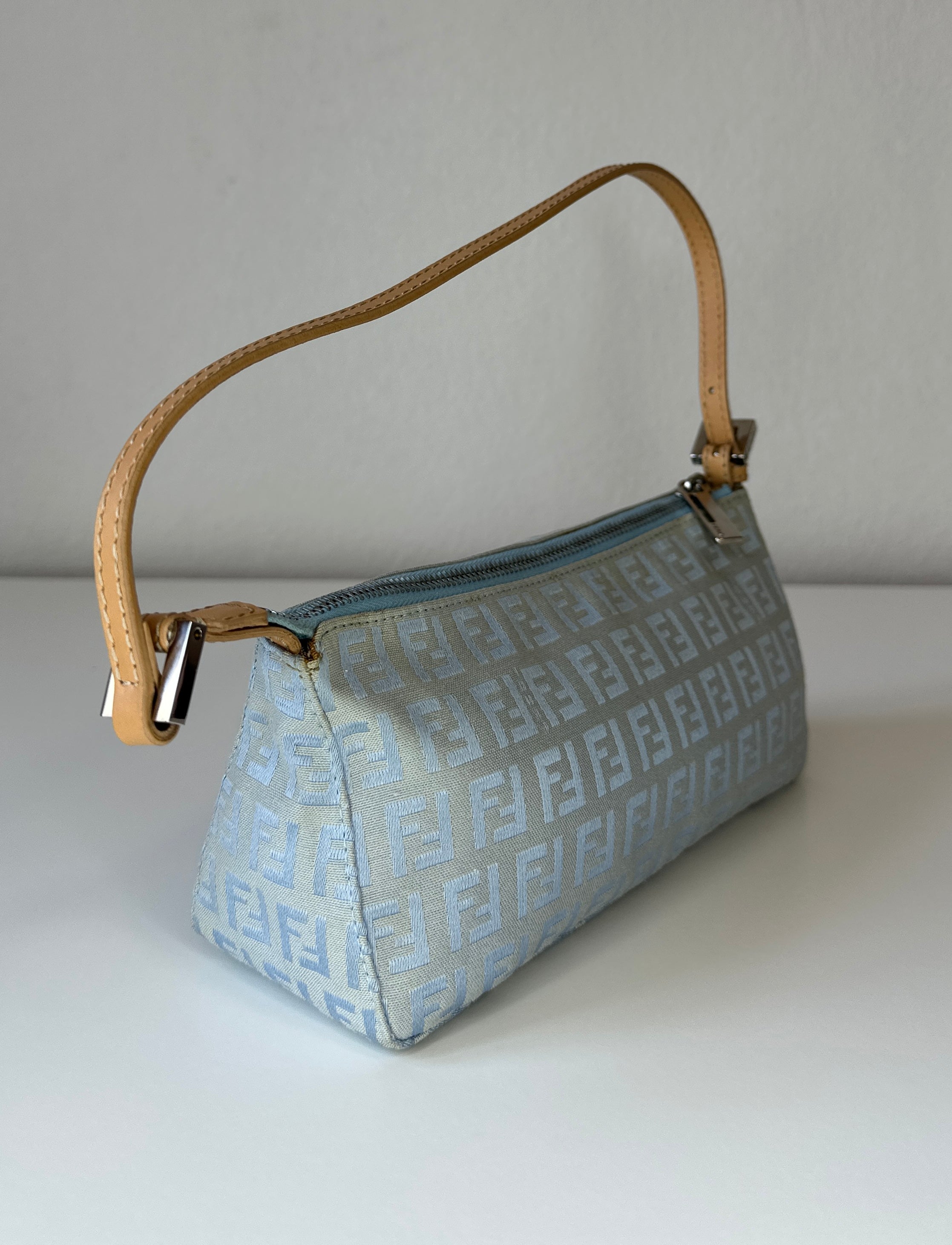 Fendi – Zucchino Pochette – Baby Blue – 2000s