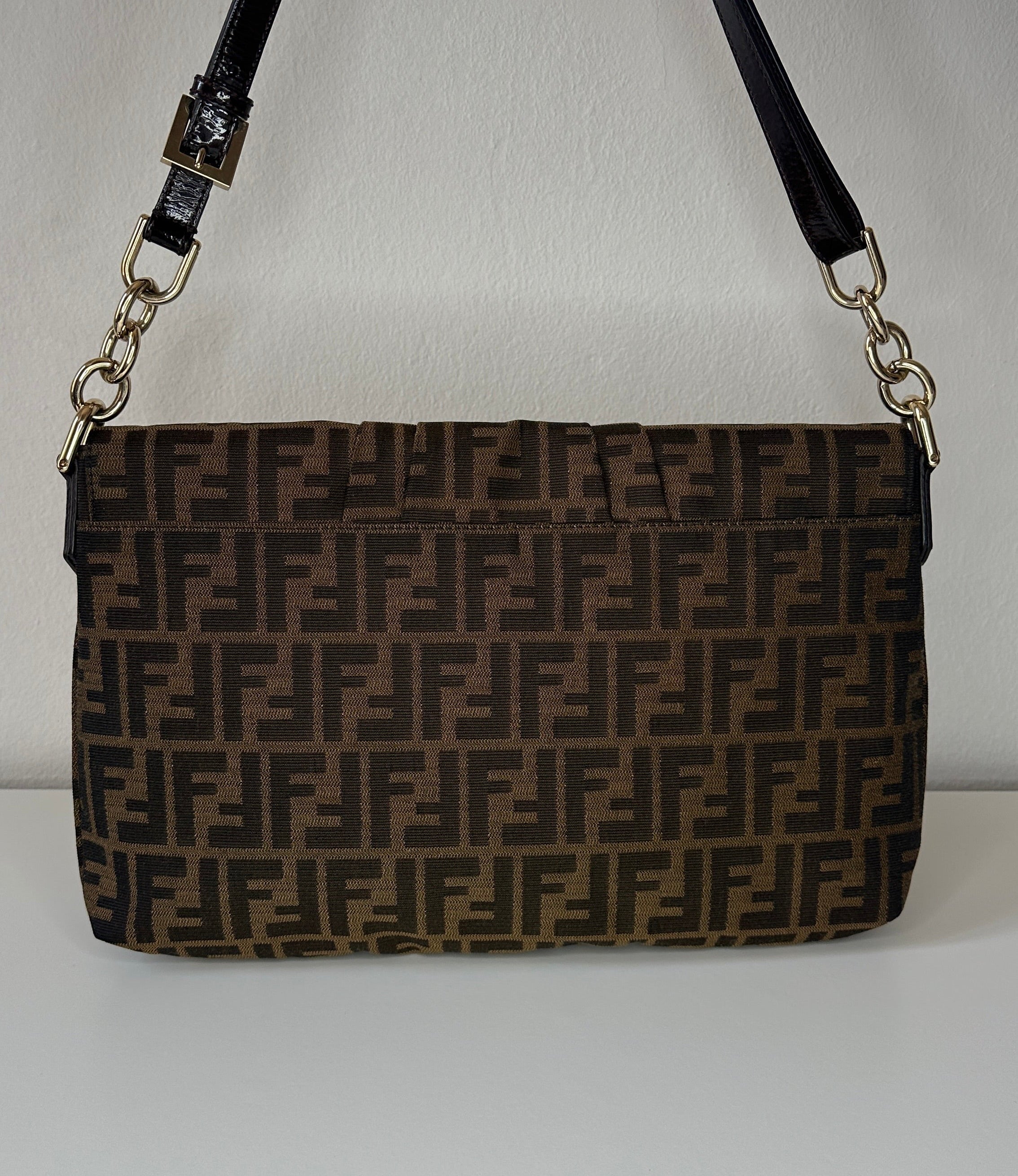 Fendi Baguette Zucca Ruched –2000s