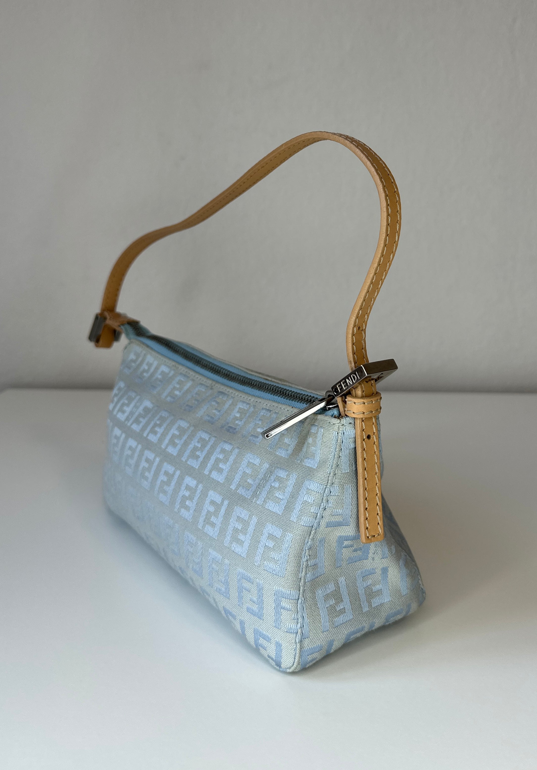 Fendi – Zucchino Pochette – Baby Blue – 2000s