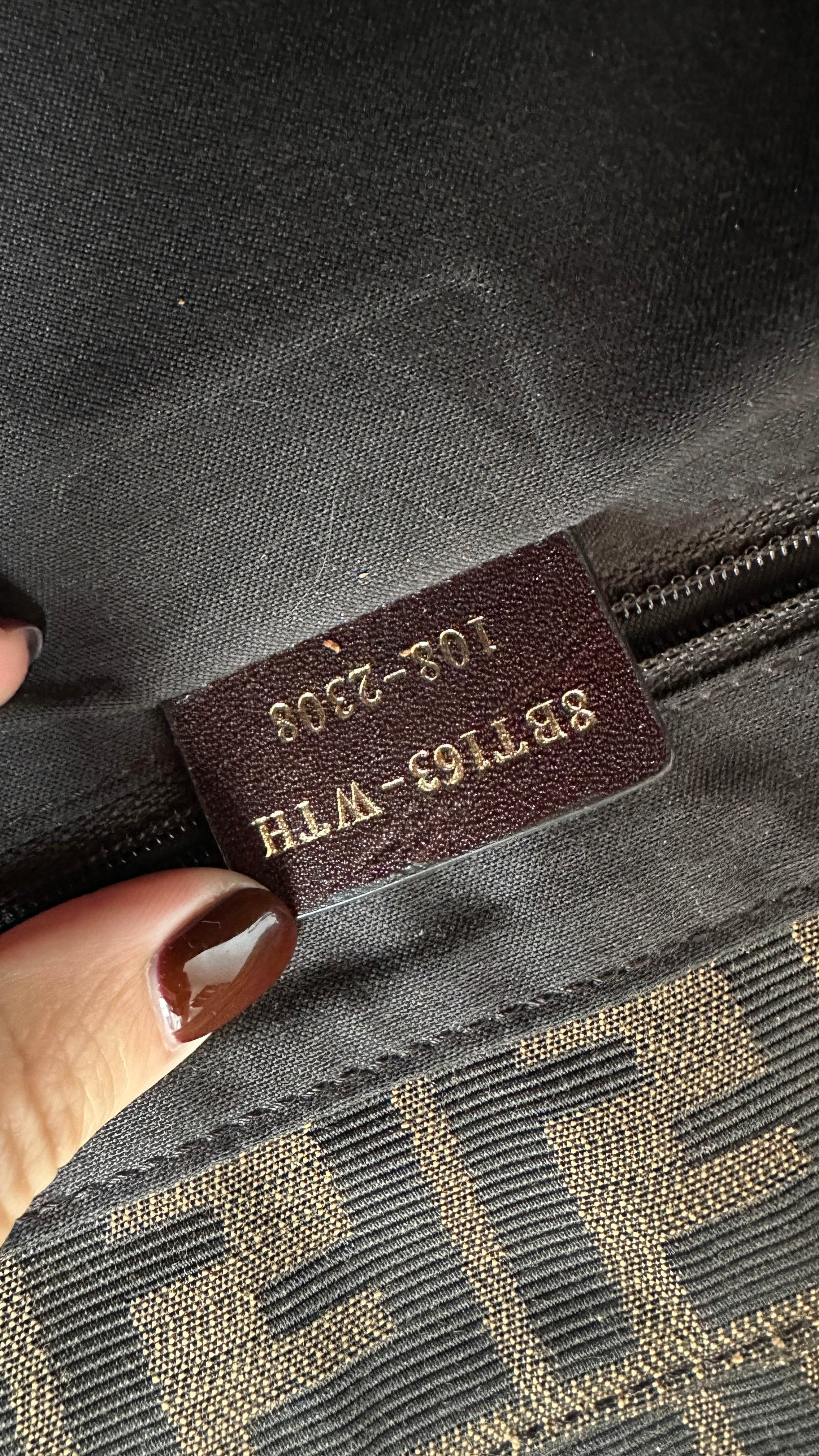 Fendi Baguette Zucca Ruched