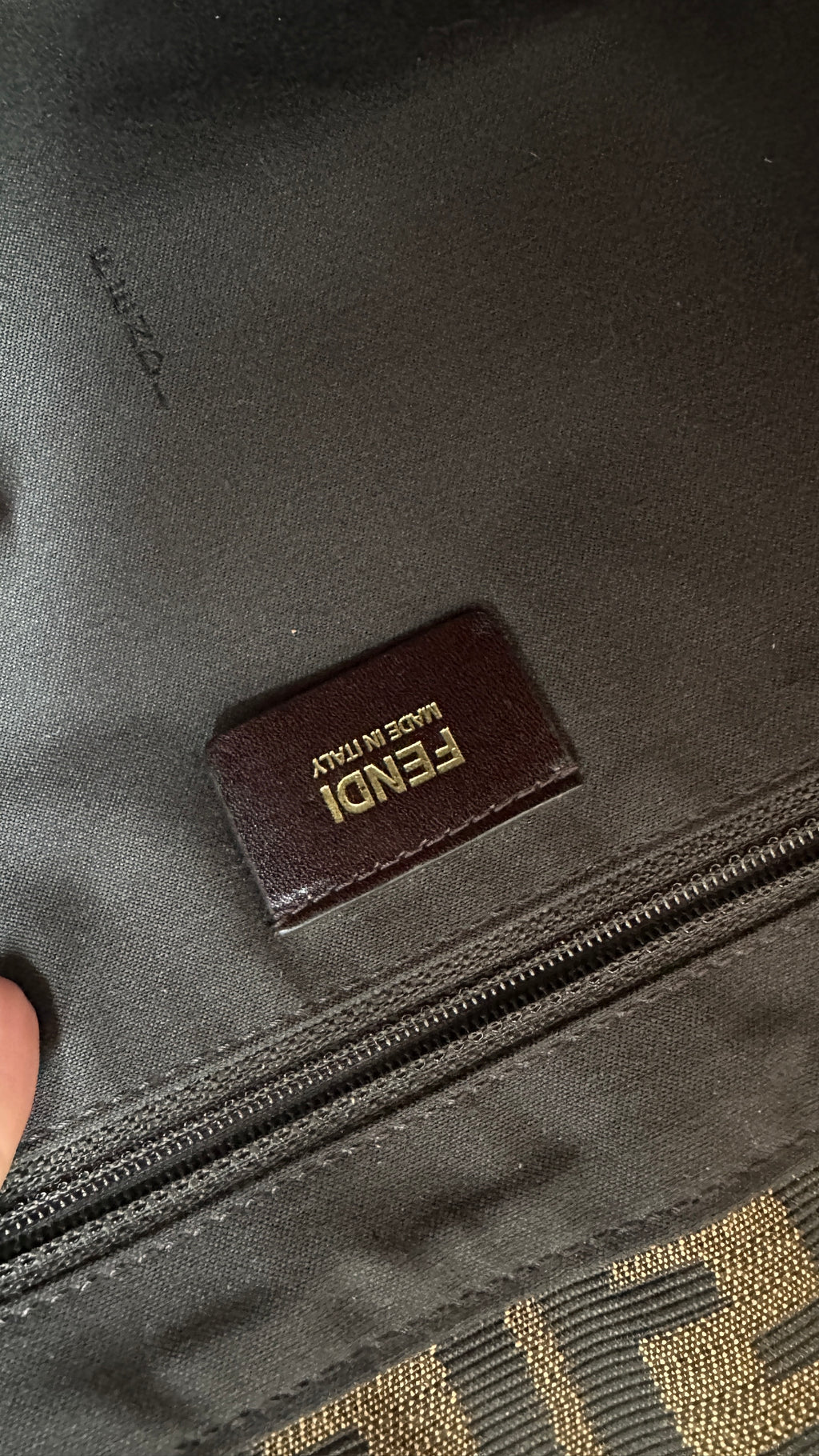 Fendi Baguette Zucca Ruched