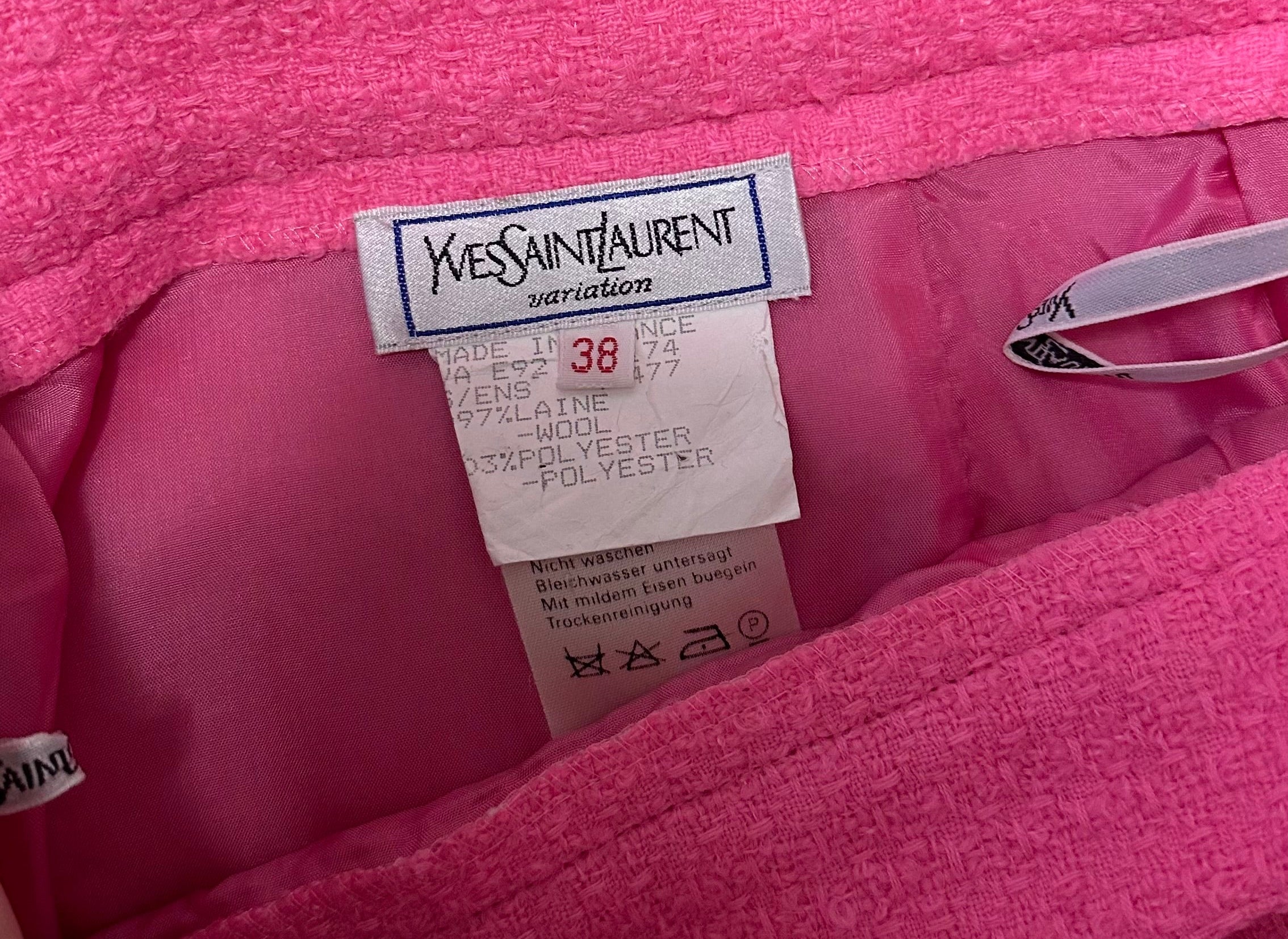 YSL Tailleur rosa vintage